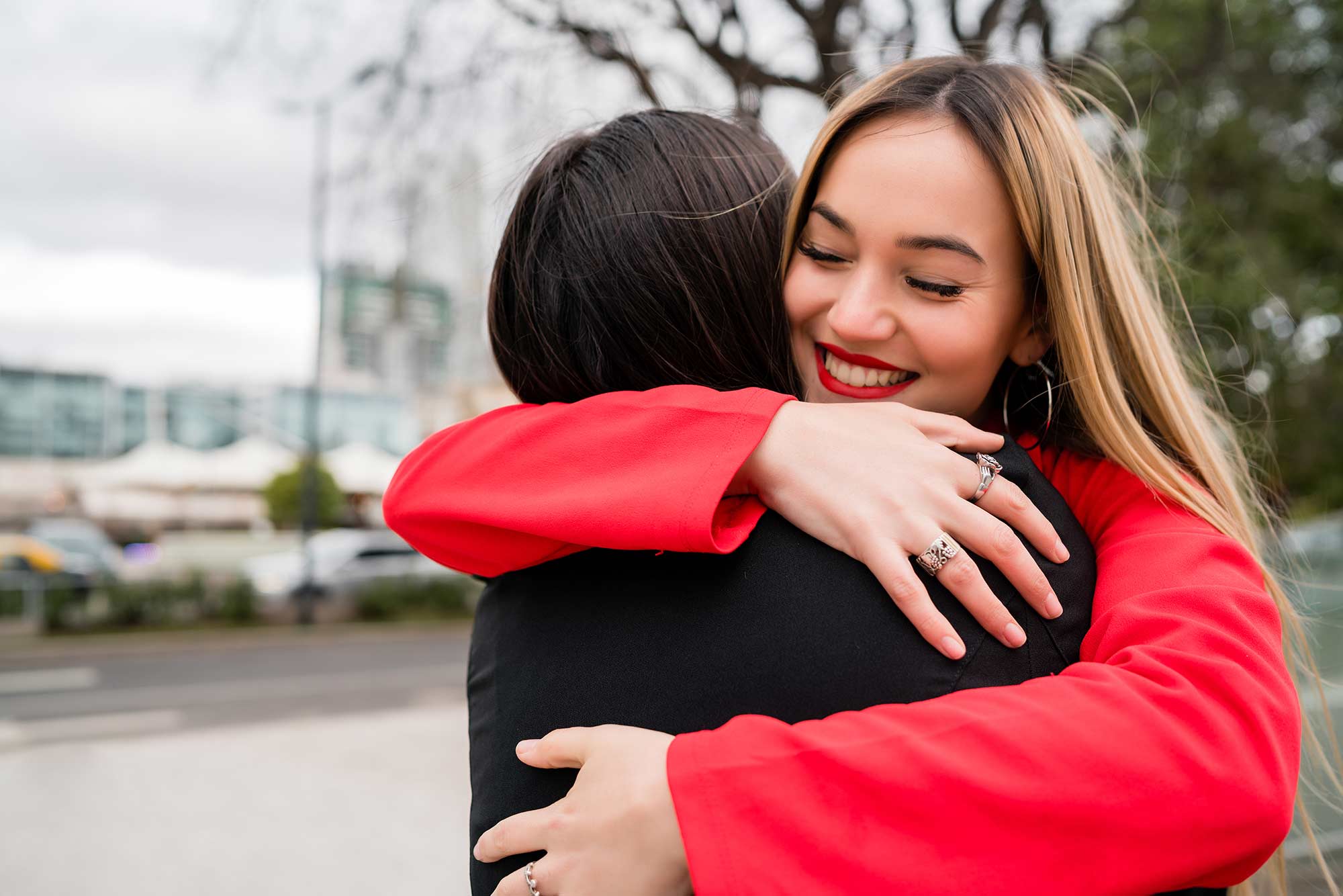 A family reunited after a release from custody
