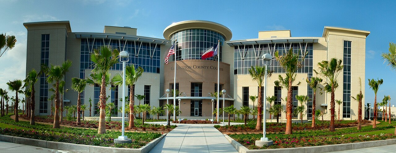 Galveston County Justice Center courthouse at 600 59th Street in Galveston, Texas
